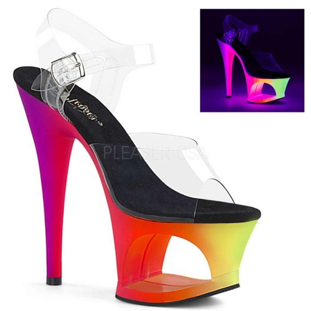 Pleaser Women's Rainbow Platform Heels